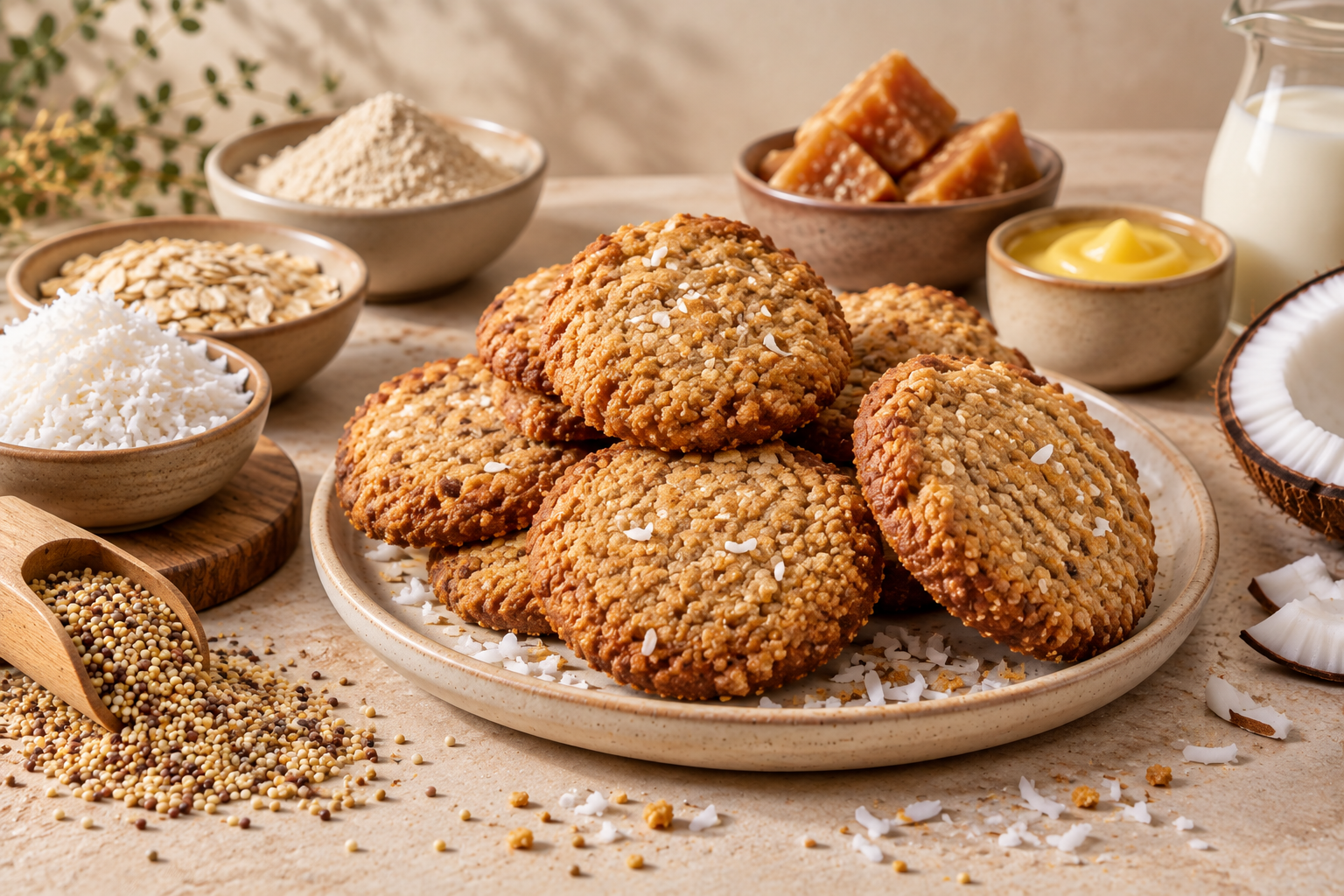 Millets Jaggery Coconut