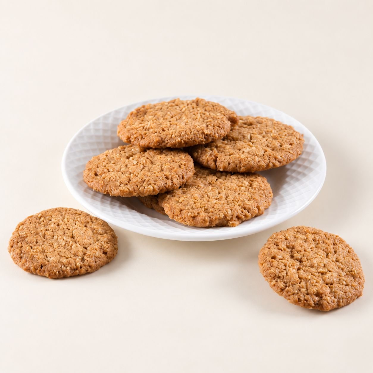 Millets Without Oats Coconut Cookies (Made With Ghee & Gur )