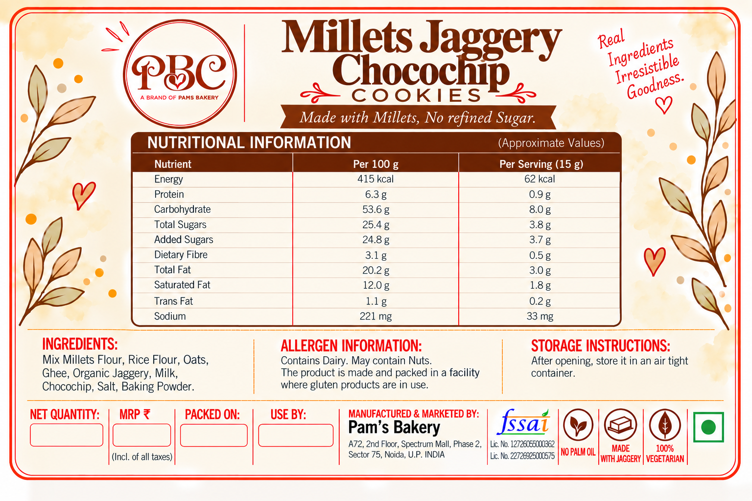 Millets Jaggery Chocochip - Image 2